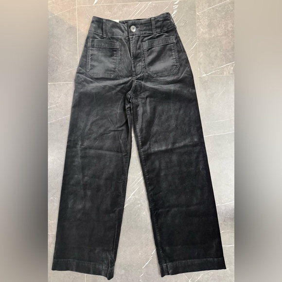 Anthropologie Black Velvet Collette Full Length Pant Size 26 - Picture 8 of 9